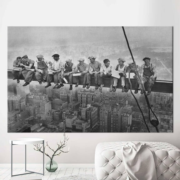 New York Artwork, Modern Canvas Art, Lunch atop a Skyscraper Canvas Art, Lunch atop a Skyscraper, Popular Printed, 11 Men Art, Canvas Wall Decor - Rolled Canvas