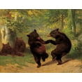thumbnail image 2 of Beard, William H. 14x12 Gold Ornate Wood Framed with Double Matting Museum Art Print Titled - Dancing Bears, 2 of 4