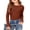 tgd317#-Brick Red, variant on Girl T-Shirts Long Sleeve Ribbed Stretch Tee Slim Fit Casual Basic Top Comfortable Kids Shirt White XXL