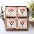 thumbnail image 4 of Happy Mother's Day Jack Russell Terrier with Flower Crown and Greeting Card Set of 4 Stone Coasters Parson Jack Dog Lover 4x4in Absorbent Soapstone Coaster - 13004, 4 of 5