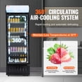 thumbnail image 4 of VEVOR Commercial Merchandiser Refrigerator, 9.7 Cu.Ft / 275L Beverage Refrigerator Cooler Merchandiser, Glass Door Display Refrigerator Upright Fridge with 4 Adjustable Shelve Lightbox, 4 of 8