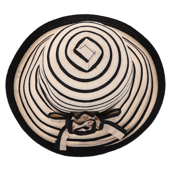 OUNONA Stylish Boho Fedora, Handwoven Wide Brim Straw Hat, Uv Protection, Ideal for Outdoor Activities