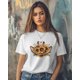 thumbnail image 3 of Womens Tops Cowboy Hat Sunflower Cotton Short Sleeve Round Neck T-Shirt Trendy Comfortable, Vintage Floral, 3 of 7