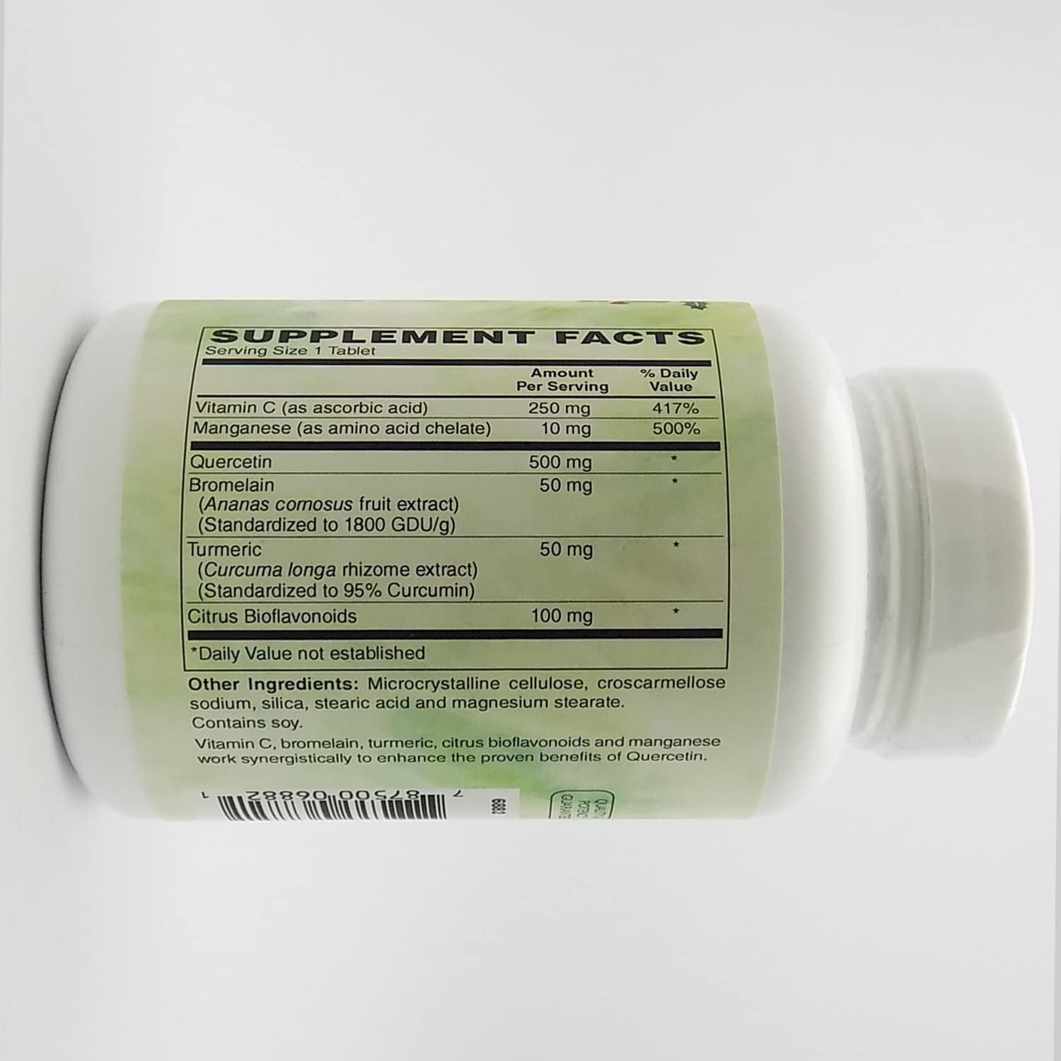 Holly Hill Health Foods, Quercetin Plus 500 MG, Allergy and Immune Health, 100 Tablets