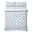 Blue, variant on Diagonal Band 3 Piece Quilt Bedding Set with 2 Pillow Shams, Rustic Orange White Slanted Striped Lightweight Bedspread Coverlet, Soft Breathable All Season Quilt, 68 x 86 Inch