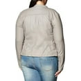 thumbnail image 2 of Womens Genuine Gray Lambskin Leather Jacket Motorcycle Biker Leather Jacket W595, 2 of 3