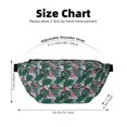 thumbnail image 3 of Naloa Tropical Leaves Print Running Belts for Men Women,Running Fanny Pack with 2-Zipper Pockets,Waterproof Waist Pack for Travel Hiking Running Outdoor Sports, 3 of 8
