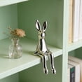 thumbnail image 4 of Easter Bunny Figurine, Cute Modern Easter Statue Tabletop Sculpture Centerpieces Decorations, Adorable Happy Easter Rabbit Statue with Easter Eggs for Spring Indoor Decorations, Tabletop Centerpieces, 4 of 6