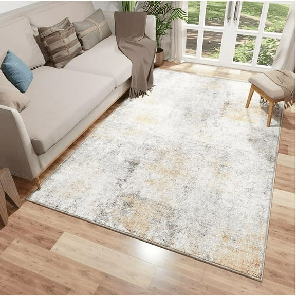 Area Rug - 3*5 Ultra-Thin Washable Rug, Moroccan Living Room Rug, Boho Rug Geometric, Non-Slip Non-Shedding Carpet for Kitchen Bedroom.RED