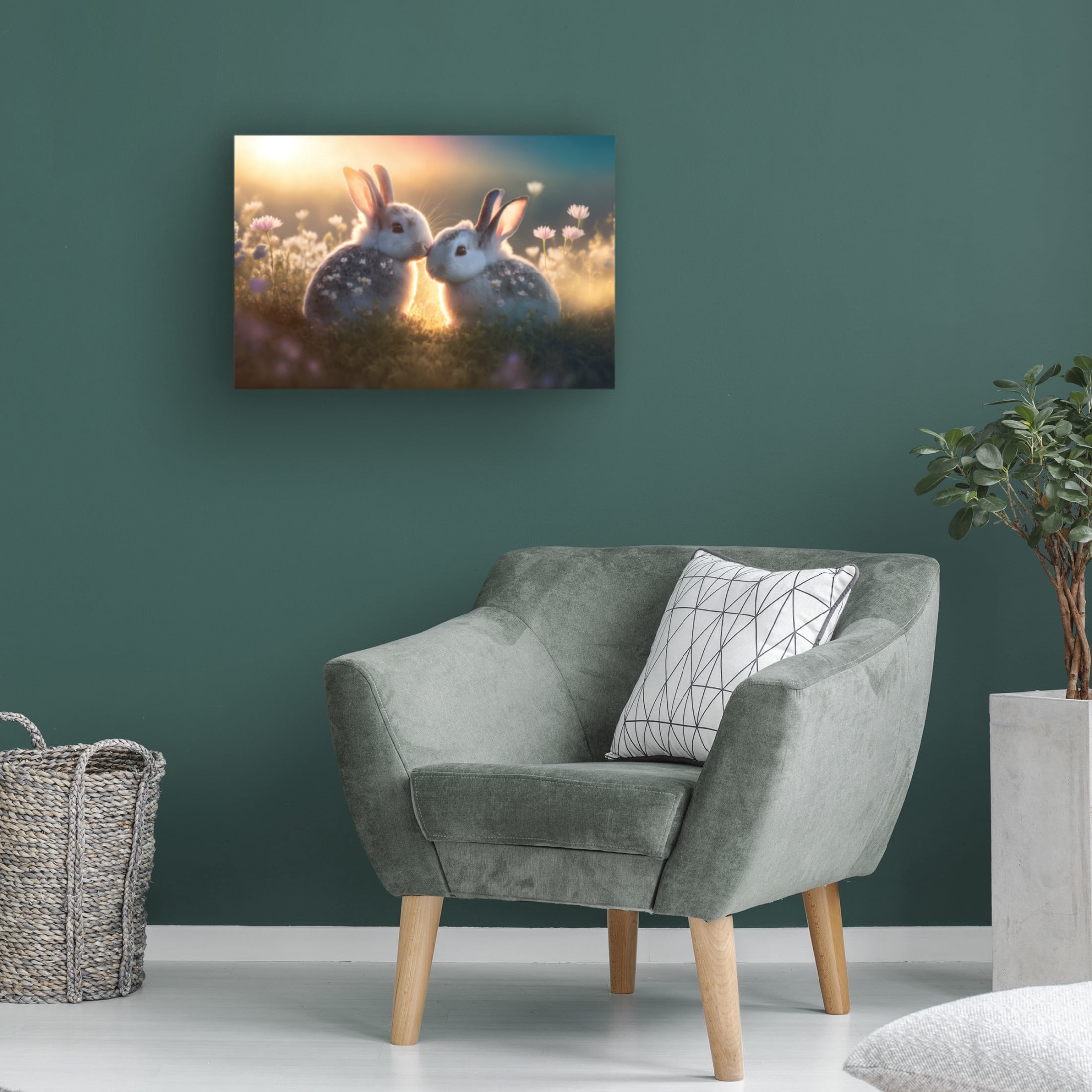 Canvas Wall Art - Ray Heere 'Woodland Animals 23' Wall Art for Living Room, Bedroom, or Office Décor by Trademark Fine Art - 32 x 22 Inches