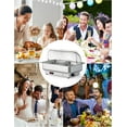 thumbnail image 6 of Lumiparty Electric Chafing Dishes Buffet Set with Temperature Control, 2 x 4.5QT Half-Size Rectangular Roll Top Stainless Steel Food Servers and Warmers for Catering Wedding, 6 of 7