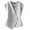 Gray, variant on Plus Size Vest for Women Sleeveless Dressy Casual Button Wrap Vest Jacket Solid Color Trendy V Neck Blouses Professional Tops