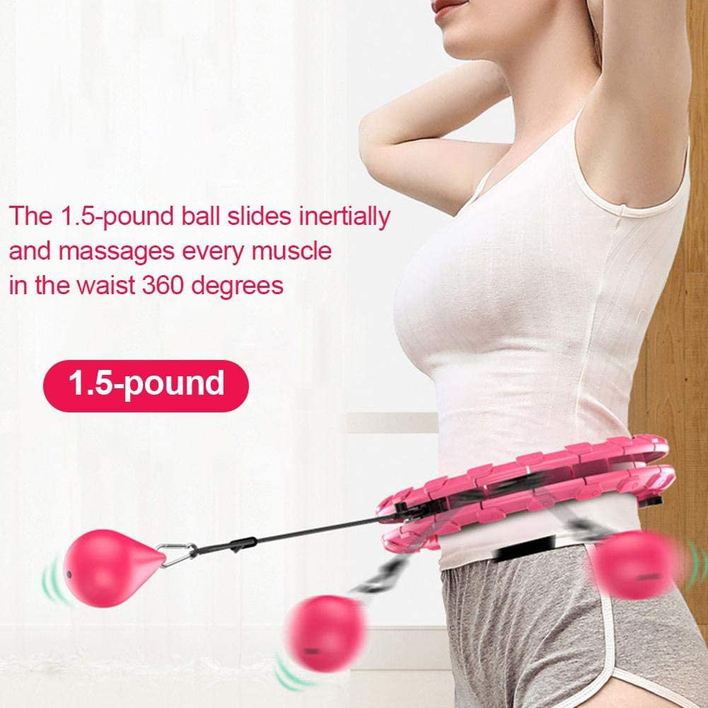 Soft Elastic Hula Hoop Fitness Ring Easy to Store Fitness Hula Hoop Beautiful Waist Artifact Home Training Detachable Upgraded Stainless Steel Material Maximum Load can Reach 8.8 Pounds 