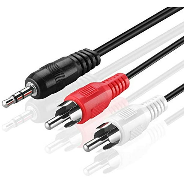 TNP 3.5mm to RCA Audio Cable (6 Feet) Bi-Directional Male to Male