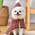 thumbnail image 5 of Small Dog Christmas Costume Hoodie, Cat Pet Santa Cape Outfit with Hat, Soft and Thick Polar Fleece Cat Xmas Cloak Clothes for Cats and Small Dogs Holiday Cosplay Party Red L, 5 of 6