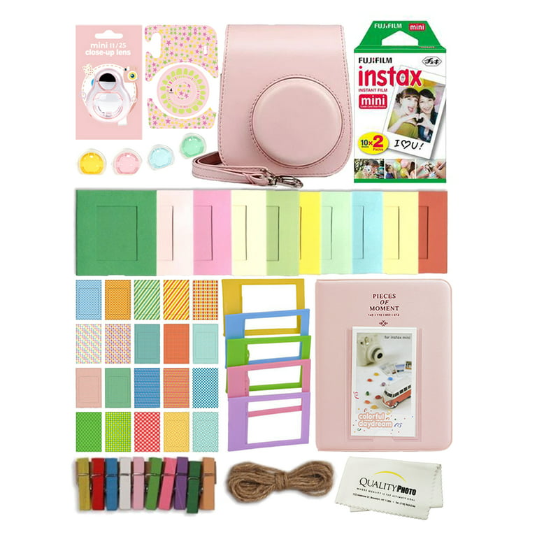 Fujifilm Instax Mini 12 Instant Camera with Case, 60 Fuji Films, Decoration  Stickers, Frames, Photo Album and More Accessory kit (Mint Green) 