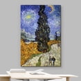 thumbnail image 3 of wall26 Canvas Print Wall Art Thatched Cottages at Cordeville by Artist Vincent Van Gogh Nature Wilderness Illustrations Fine Art Relax/Calm Multicolor for Living Room, Bedroom, Office - 16"x24&q, 3 of 7