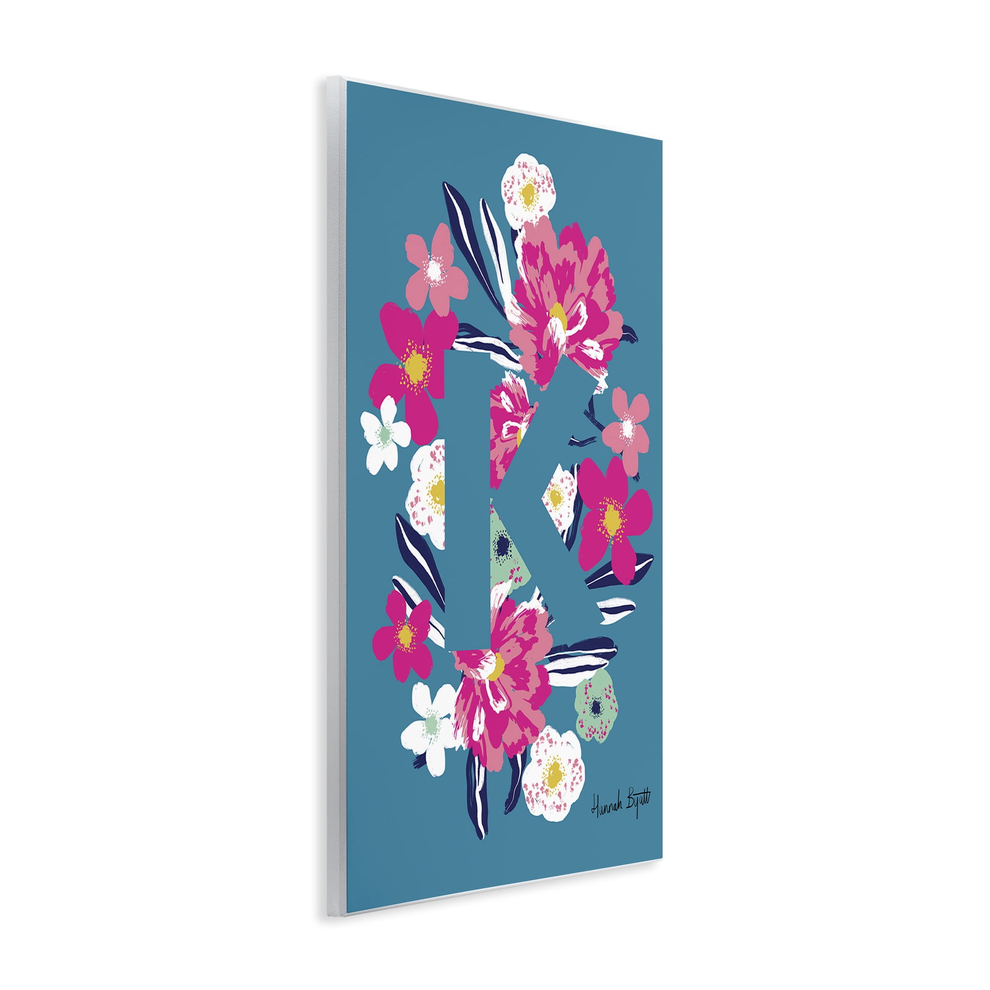 Stupell Industries Floral Bloom Letter K Botanical & Floral Painting Unframed Art Print Wall Art, 10 x 15