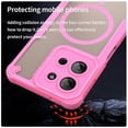 thumbnail image 3 of For Motorola Moto G75 5G Magnetic Case Compatible with MagSafe TPU PC Phone Back Cover Pink, 3 of 5