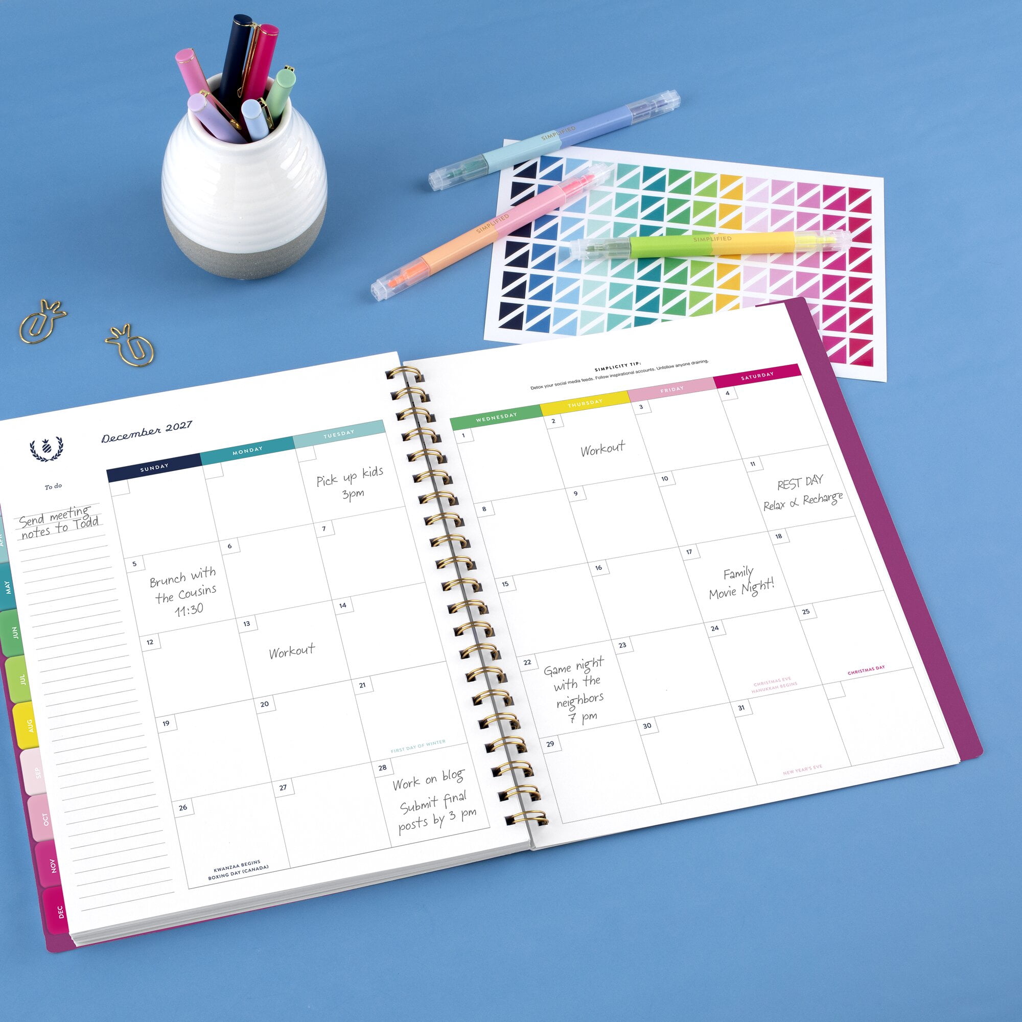 Simplified by Emily Ley for AT-A-GLANCE 2027 Weekly Monthly Planner Nostalgia