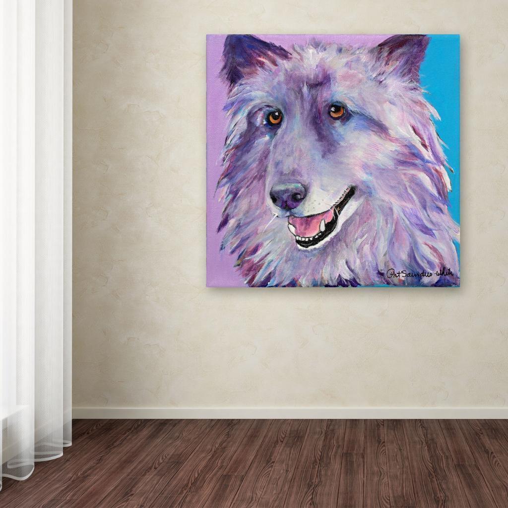 Trademark Fine Art "Puppy Dog" Canvas Art by Pat Saunders