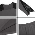 thumbnail image 4 of Nouveau Style Automne et Hiver Dames Coton Pur Manches Longues Tenue Décontractée Pyjama Ensemble Gris TTG, 4 of 8
