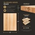 thumbnail image 2 of Open Box John Boos Maple Wood Edge Grain Cutting Board,24x18x2.25in (2 Pack), 2 of 11