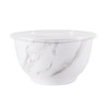Better Homes & Gardens 6Piece Melamine Serving Bowl Set with Lids, White Marble Print