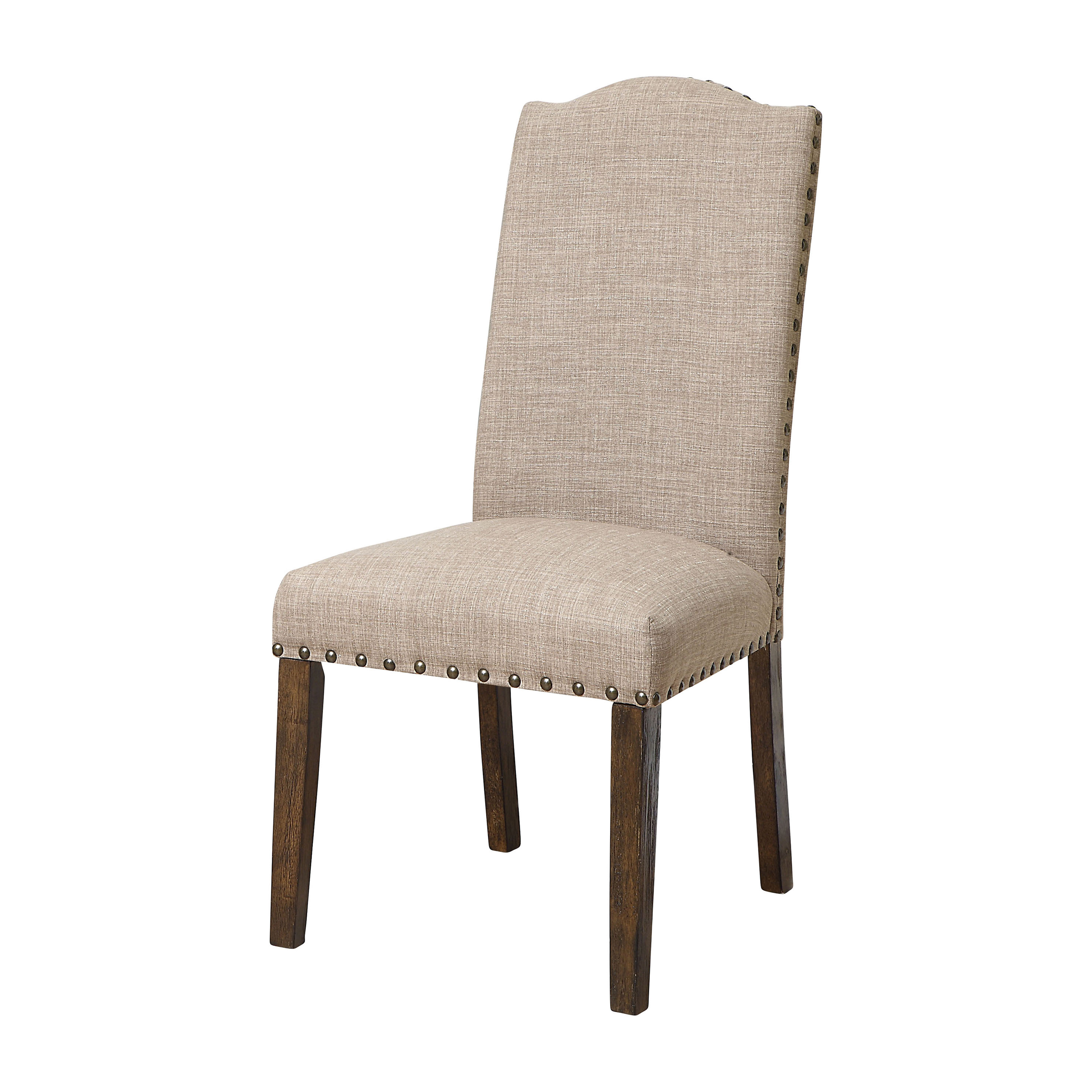 Furniture of America Joan Upholstered Dining Chairs - Set of 2, Brown