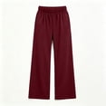 thumbnail image 7 of Maplenight Womens Wide Leg Pants with Pockets Elastic High Waist Casual Pants Work Office Evening Trousers, 7 of 7