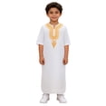 thumbnail image 2 of Tiijoy Girls African Abaya Kids Casual 3/4 Sleeve Loose Robe Gown Long Shirt, Sizes 1-6, 2 of 7
