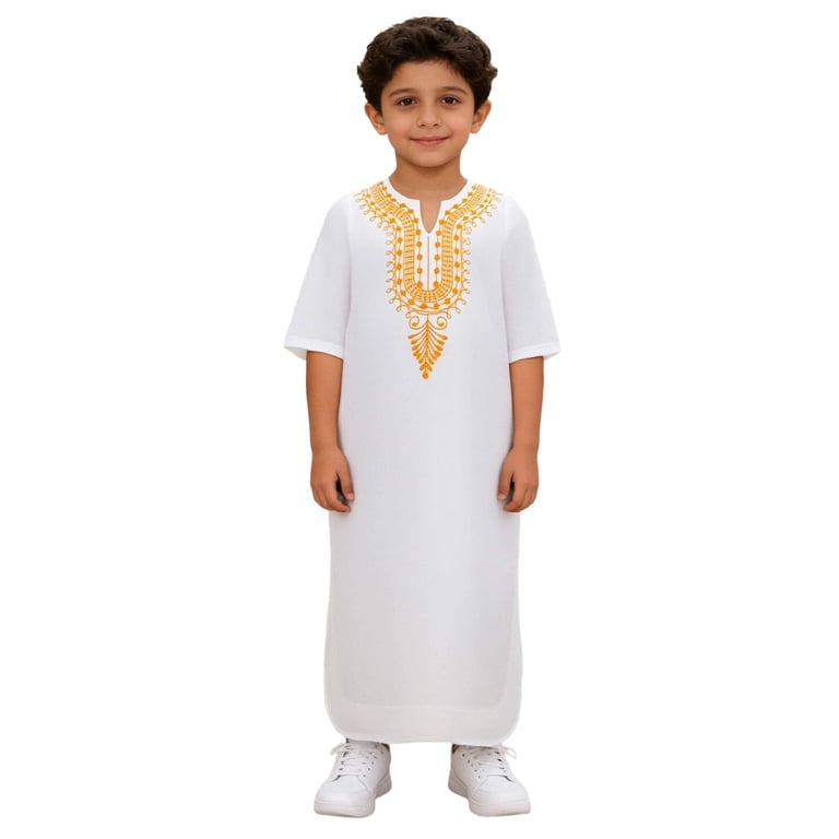 short white kaftan dress White with Gold Marrakech Resort Short Lounge Wear Caftan Kaftan Tunic
