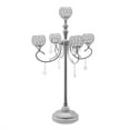 thumbnail image 4 of 5 Arms 33in Candle Stand Candlestick Holders for Centerpiece Tabletop Crystal Candle Holder Wedding Party Dinner Home Holiday Decor Christmas Decorations Gifts-US Stock,Silver  2 Pcs, 4 of 11