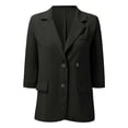 thumbnail image 1 of Vedolay Womens Suit Jackets Suit Jackets for Women Casual Office Long Sleeve Open Front with Button Suit Jacket,Black XL, 1 of 4