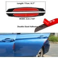 thumbnail image 2 of HSHDLDF Autocollants de Protection Réfléchissants Universels 4 Pcs pour Porte de Voiture, Autocollant de Protection en Fibre de Carbone pour Voiture, SUV, Camionnette (Rouge, pour Autocollant de Porte de Voiture), 2 of 5