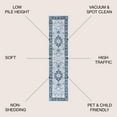 thumbnail image 3 of JONATHAN Y MODERN PERSIAN 2 x 8 Runner Rug, Palmette Floral - Navy/Blue, MDP503D-28, 3 of 9