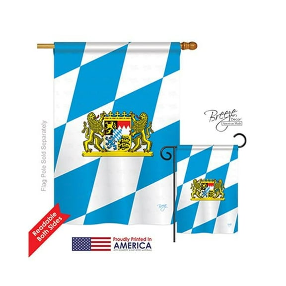 Breeze Decor 08202 Bavaria 2-Sided Vertical Impression House Flag - 28 x 40 in.