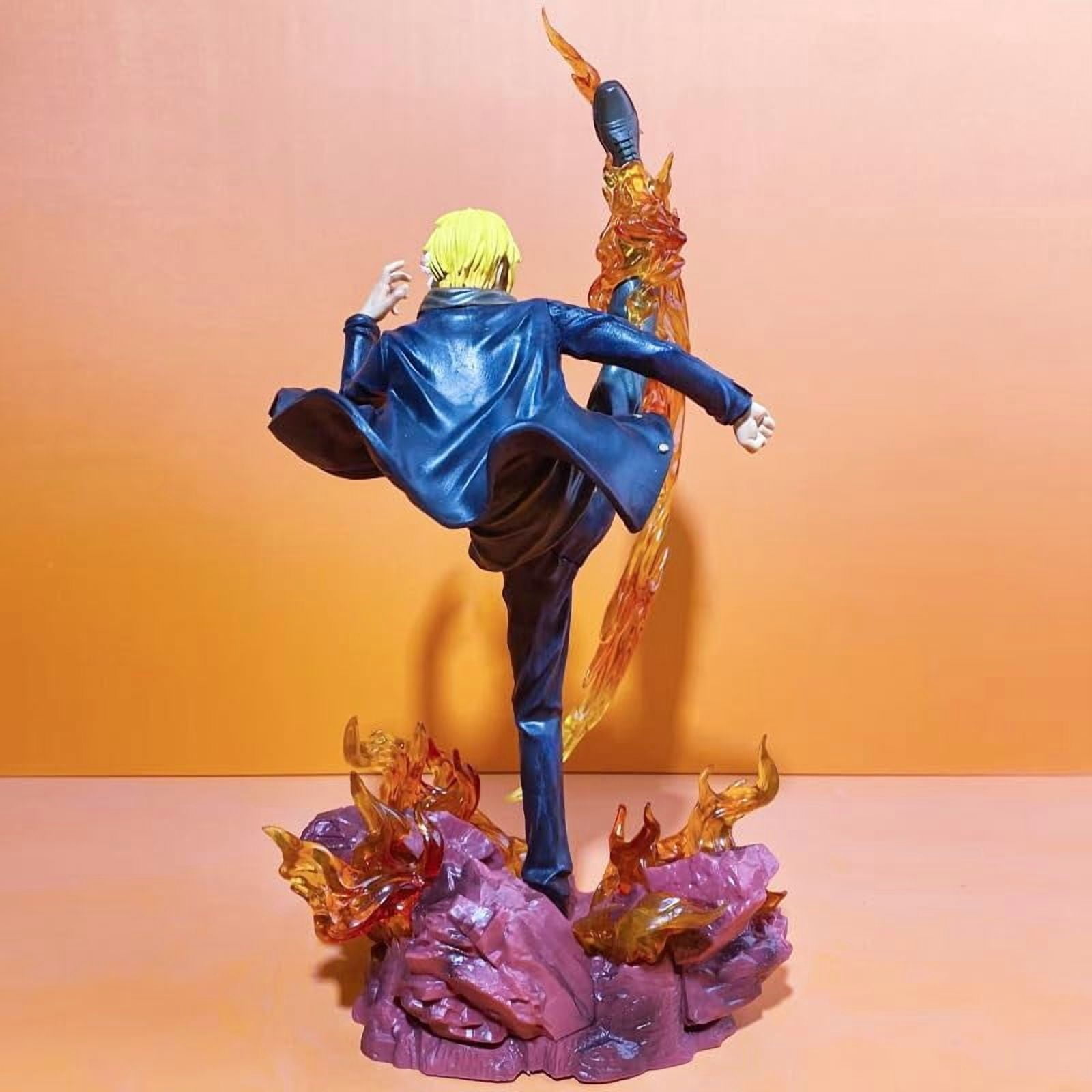 Sanji Figure Kicking Fighting Sanji Anime Figures 35cm/13.8inch PVC Character Figurine Cosplay Model Collectible for Anime Fans Gift