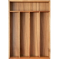 Silverware Organizer Acacia Kitchen Drawer Organizer Utensil Organizer Silverware Holder Cutlery Organizer in drawer Flatware Organizer Tray (Acacia 5 Slots)