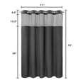 thumbnail image 6 of Barossa Design Waffle Weave Shower Curtain with Snap in Liner, Mesh Window, 71"W x 74"L, Graphite Grey, 6 of 6