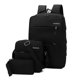 thumbnail image 1 of 3pcs Unisex Large Laptop Backpack + Shoulder Bag + Wallet Set For Business Work Travel School Sports, 1 of 1