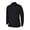 Black, variant on Men's Medium Weight Pique Solid Long Sleeve Golf Polo Shirt #1369