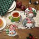 thumbnail image 5 of Juego de posavasos navideños con forma de gnomo con forma de diamante, 8 unidades, 10 cm, de Clendo, 5 of 6