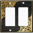 thumbnail image 6 of Metal Light Switch Plate Cover Black Teal French Victorian Frame FRA008, 6 of 13