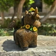 thumbnail image 5 of Highland Cow Statue with Sunflowers - Charming Resin Scottish Cow & Calf Figurine for Kitchen, Office & Garden Decor - Summer Home Accent & Gift Idea, 5 of 8