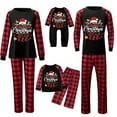 thumbnail image 4 of Penkiiy Christmas Pajamas for Family Matching Pjs Set, Red Plaid Reindeer Holiday Xmas Pajamas for Women Men Kids Red XL, 4 of 7