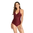 thumbnail image 7 of SEGMART One Piece Swimsuits for Women, Push up monokini swimsuits, Tummy Control Swimwear High Waist Bathing Suits, Red, I6831, 7 of 7