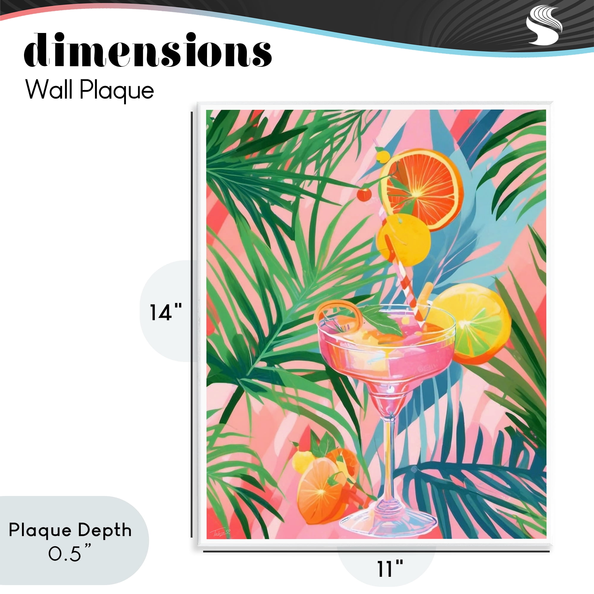 Stupell Industries Jungle Citrus Cocktail Wall Plaque Art, design by Tabz Jones
