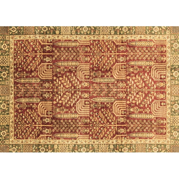 Ahgly Company Indoor Rectangle Abstract Brown Modern Area Rugs, 4' x 6'
