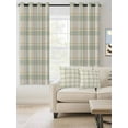 thumbnail image 2 of Farmhouse Grid,Blackout Curtains 84 Inches Long for Bedroom,Country Minimalistic Geometric Plaid Lattice Thermal Insulated Room Darkening Black Out Curtain Panels Grommet Drapes for Living Room, 2 of 8